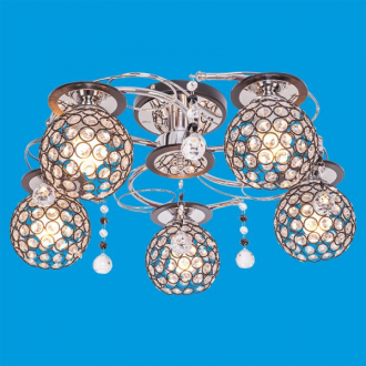 ЭкономСвет.Люстра модерн 20345 / 5A CR + BK - Интернет-магазин бытовой техники, вентиляции, гигиенического оборудования Энерготехника, Екатеринбург