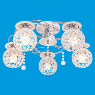 ЭкономСвет.Люстра модерн 20345 / 5CR + WT - Интернет-магазин бытовой техники, вентиляции, гигиенического оборудования Энерготехника, Екатеринбург