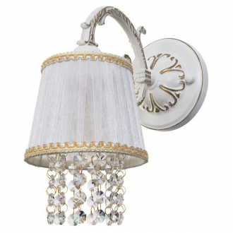 Бра классическое с хрусталем  ЭкономСвет 2046/1wWG WT - Интернет-магазин бытовой техники, вентиляции, гигиенического оборудования Энерготехника, Екатеринбург