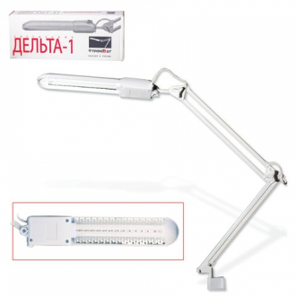 ТРАНСВИТ Светильник настольный Дельта 1 на струбцине, люминесцентный 11Вт белый 70см G23 с BL-1 - Интернет-магазин бытовой техники, вентиляции, гигиенического оборудования Энерготехника, Екатеринбург