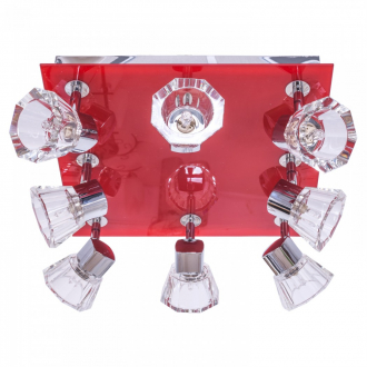 ЭкономСвет.Спот потолочный 23353/8CR+RED CL - Интернет-магазин бытовой техники, вентиляции, гигиенического оборудования Энерготехника, Екатеринбург