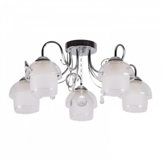 Потолочный светильник  ЭкономСвет 25027/5CR WT+CL - Интернет-магазин бытовой техники, вентиляции, гигиенического оборудования Энерготехника, Екатеринбург