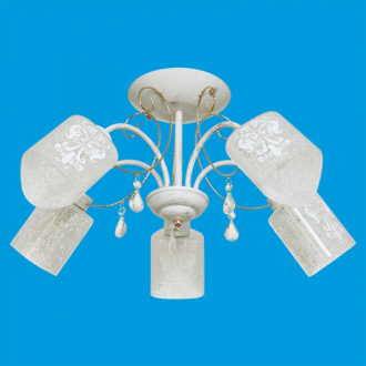 ЭкономСвет.Люстра 2503 / 5WG + FG - Интернет-магазин бытовой техники, вентиляции, гигиенического оборудования Энерготехника, Екатеринбург
