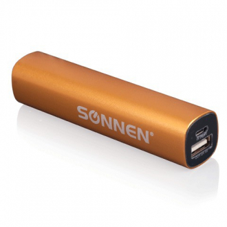 SONNEN Аккумулятор внешний универсальный PB-2200 емкость 2200мАч выходной ток 1А золотистый - Интернет-магазин бытовой техники, вентиляции, гигиенического оборудования Энерготехника, Екатеринбург