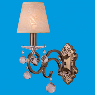 ЭкономСвет.Бра настенная  классика с хрусталем 2804 / 1wAB WT - Интернет-магазин бытовой техники, вентиляции, гигиенического оборудования Энерготехника, Екатеринбург