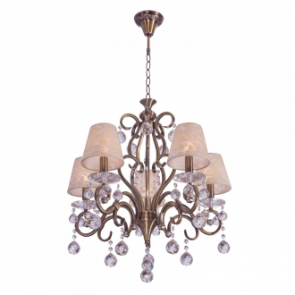 ЭкономСвет.Люстра потолочная классика с хрусталем 2804 / 5AB WT - Интернет-магазин бытовой техники, вентиляции, гигиенического оборудования Энерготехника, Екатеринбург