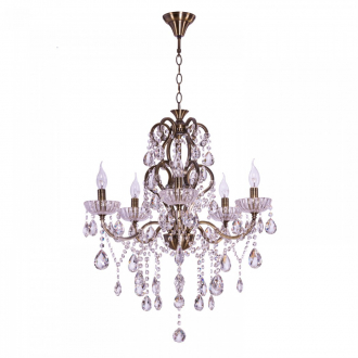 ЭкономСвет.Люстра потолочная классика с хрусталем 2806 / 5AB WT - Интернет-магазин бытовой техники, вентиляции, гигиенического оборудования Энерготехника, Екатеринбург