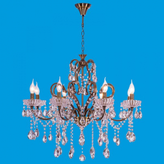 ЭкономСвет.Люстра потолочная классика с хрусталем 2806 / 8AB WT - Интернет-магазин бытовой техники, вентиляции, гигиенического оборудования Энерготехника, Екатеринбург