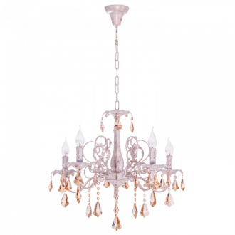 ЭкономСвет.Люстра потолочная классика с хрусталем 2815 / 5WG + AMB - Интернет-магазин бытовой техники, вентиляции, гигиенического оборудования Энерготехника, Екатеринбург