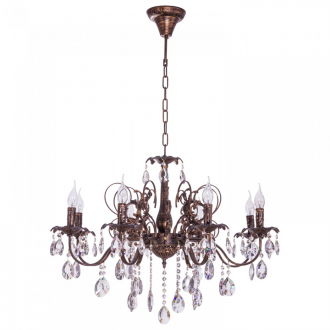 ЭкономСвет.Люстра потолочная классика с хрусталем 2816 / 8BG + WT - Интернет-магазин бытовой техники, вентиляции, гигиенического оборудования Энерготехника, Екатеринбург