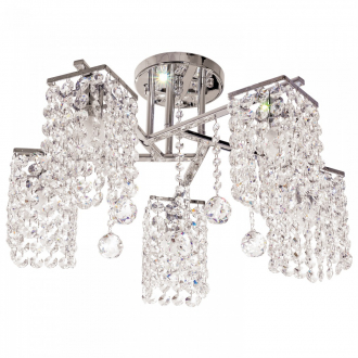 ЭкономСвет.Люстра потолочная хрусталь 2822 / 5CR + WT - Интернет-магазин бытовой техники, вентиляции, гигиенического оборудования Энерготехника, Екатеринбург
