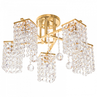 ЭкономСвет.Люстра потолочная хрусталь 2822 / 5FGD + WT - Интернет-магазин бытовой техники, вентиляции, гигиенического оборудования Энерготехника, Екатеринбург