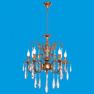ЭкономСвет.Люстра потолочная классика с хрусталем 2834 / 5GSFV WT - Интернет-магазин бытовой техники, вентиляции, гигиенического оборудования Энерготехника, Екатеринбург