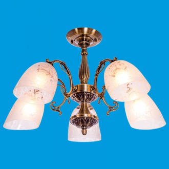 ЭкономСвет.Люстра 28406 / 5AB WT - Интернет-магазин бытовой техники, вентиляции, гигиенического оборудования Энерготехника, Екатеринбург