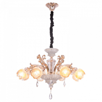 ЭкономСвет.Люстра потолочная классика с хрусталем 2860 / 8SG WT - Интернет-магазин бытовой техники, вентиляции, гигиенического оборудования Энерготехника, Екатеринбург
