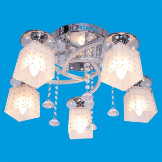 ЭкономСвет.Люстра модерн 30181 / 5CR + WT LED - Интернет-магазин бытовой техники, вентиляции, гигиенического оборудования Энерготехника, Екатеринбург