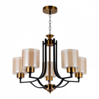 Потолочный светильник  ЭкономСвет 37072/5BK+AB BR+WT - Интернет-магазин бытовой техники, вентиляции, гигиенического оборудования Энерготехника, Екатеринбург