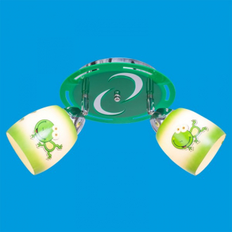 ЭкономСвет.Детский потолочный светильник 3182 / 2CR WT + GN - Интернет-магазин бытовой техники, вентиляции, гигиенического оборудования Энерготехника, Екатеринбург