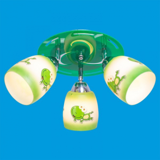 ЭкономСвет.Детский потолочный светильник 3182 / 3CR WT + GN - Интернет-магазин бытовой техники, вентиляции, гигиенического оборудования Энерготехника, Екатеринбург