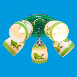 ЭкономСвет.Детский потолочный светильник 3182 / 5CR WT + GN - Интернет-магазин бытовой техники, вентиляции, гигиенического оборудования Энерготехника, Екатеринбург