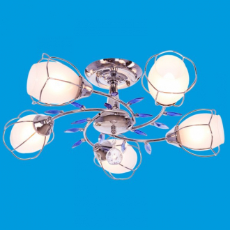 ЭкономСвет.Светильник эконом 33748 / 5CR WT BL - Интернет-магазин бытовой техники, вентиляции, гигиенического оборудования Энерготехника, Екатеринбург