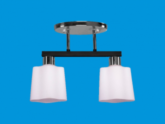 ЭкономСвет.Люстра 33888 / 2CR + BK WT - Интернет-магазин бытовой техники, вентиляции, гигиенического оборудования Энерготехника, Екатеринбург