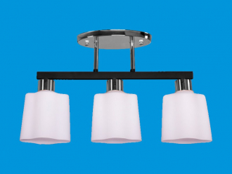 ЭкономСвет.Люстра 33888 / 3CR + BK WT - Интернет-магазин бытовой техники, вентиляции, гигиенического оборудования Энерготехника, Екатеринбург