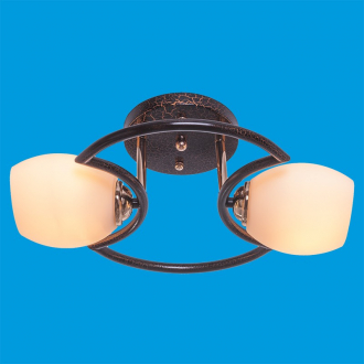 ЭкономСвет.Люстра 33916 / 2FGD BKD WT - Интернет-магазин бытовой техники, вентиляции, гигиенического оборудования Энерготехника, Екатеринбург