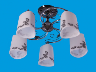 ЭкономСвет.Люстра модерн 33944 / 5CR + ZZH WT - Интернет-магазин бытовой техники, вентиляции, гигиенического оборудования Энерготехника, Екатеринбург