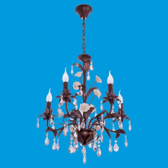 ЭкономСвет.Люстра потолочная классика с хрусталем 36517 / 5CF + WT - Интернет-магазин бытовой техники, вентиляции, гигиенического оборудования Энерготехника, Екатеринбург