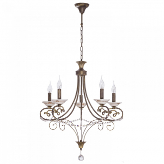 ЭкономСвет.Люстра потолочная классика с хрусталем 36846 / 5CF CL - Интернет-магазин бытовой техники, вентиляции, гигиенического оборудования Энерготехника, Екатеринбург