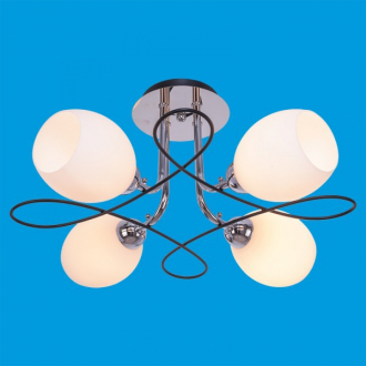 ЭкономСвет.Люстра 37330 / 4SBK + CR WT - Интернет-магазин бытовой техники, вентиляции, гигиенического оборудования Энерготехника, Екатеринбург