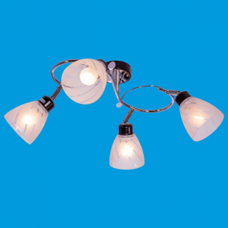 ЭкономСвет.Светильник эконом 37551A / 4BK + CR WT - Интернет-магазин бытовой техники, вентиляции, гигиенического оборудования Энерготехника, Екатеринбург