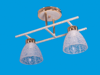 ЭкономСвет.Люстра модерн 382A / 2WH + FGD WT - Интернет-магазин бытовой техники, вентиляции, гигиенического оборудования Энерготехника, Екатеринбург