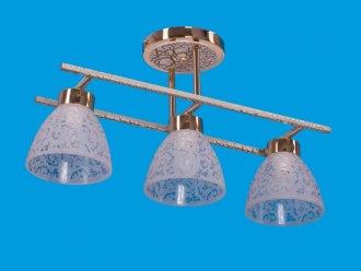 ЭкономСвет.Люстра модерн 382A / 3WH + FGD WT - Интернет-магазин бытовой техники, вентиляции, гигиенического оборудования Энерготехника, Екатеринбург