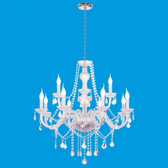 ЭкономСвет.Люстра потолочная классика с хрусталем 409 / 12P TR - Интернет-магазин бытовой техники, вентиляции, гигиенического оборудования Энерготехника, Екатеринбург