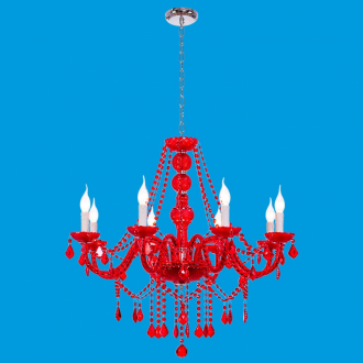 ЭкономСвет.Люстра потолочная классика с хрусталем 409 / 8P RD - Интернет-магазин бытовой техники, вентиляции, гигиенического оборудования Энерготехника, Екатеринбург