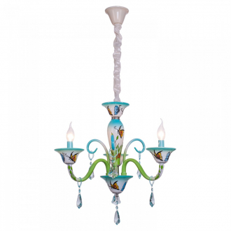 BenCrezo.Люстра потолочная классика с хрусталем 41034 / 3BL + GN - Интернет-магазин бытовой техники, вентиляции, гигиенического оборудования Энерготехника, Екатеринбург