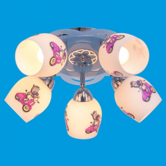 ЭкономСвет.Детский потолочный светильник 4239 / 5CR + BL WT - Интернет-магазин бытовой техники, вентиляции, гигиенического оборудования Энерготехника, Екатеринбург