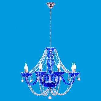 ЭкономСвет.Люстра потолочная классика с хрусталем 424 / 8P BL TR - Интернет-магазин бытовой техники, вентиляции, гигиенического оборудования Энерготехника, Екатеринбург