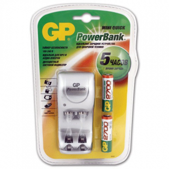 GP Зарядное устройство РВ560, для 2-х аккумуляторов AA или AAA, комплект 2 шт. (АА, Ni-Mh, 2700 mAh) - Интернет-магазин бытовой техники, вентиляции, гигиенического оборудования Энерготехника, Екатеринбург