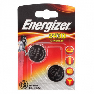 ENERGIZER Батарейки CR 2430 комплект 2шт литиевые d=24мм h=3,0мм в блистере 3В 7638900379914 452218 - Интернет-магазин бытовой техники, вентиляции, гигиенического оборудования Энерготехника, Екатеринбург
