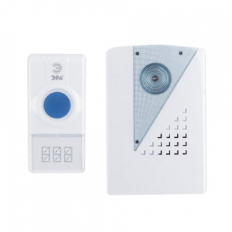 ЭРА Звонок беспроводной "ЭРА C41", 32 мелодии, подсветка динамика, до 100 м, IP44, белый - Интернет-магазин бытовой техники, вентиляции, гигиенического оборудования Энерготехника, Екатеринбург