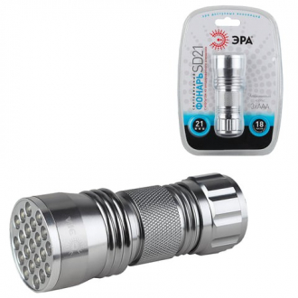 ЭРА Фонарь светодиодный алюминиевый SD21, 21xLED, 3хААА (в комплект не входят) - Интернет-магазин бытовой техники, вентиляции, гигиенического оборудования Энерготехника, Екатеринбург