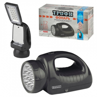 ТРОФИ Фонарь-прожектор светодиодный TSP12 12хLED +18xLED 2 режима аккумуляторный заряд от 220v - Интернет-магазин бытовой техники, вентиляции, гигиенического оборудования Энерготехника, Екатеринбург