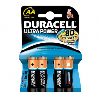 DURACELL Батарейки Ultra Power, AA LR6, Alkaline, комплект 4 шт., в блистере, 1,5 В 454225 - Интернет-магазин бытовой техники, вентиляции, гигиенического оборудования Энерготехника, Екатеринбург
