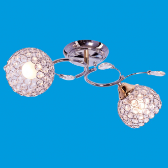 ЭкономСвет.Люстра модерн 4603MN / 2CR + FG WT - Интернет-магазин бытовой техники, вентиляции, гигиенического оборудования Энерготехника, Екатеринбург