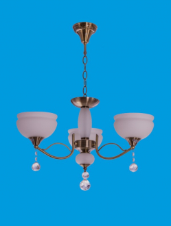 ЭкономСвет.Люстра потолочная классика с хрусталем 4638 / 3AB WT - Интернет-магазин бытовой техники, вентиляции, гигиенического оборудования Энерготехника, Екатеринбург