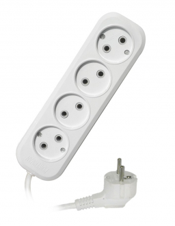 POWERMAN Удлинитель электрический 4*2м б/з ПВС 2*0,75 10А 250В - Интернет-магазин бытовой техники, вентиляции, гигиенического оборудования Энерготехника, Екатеринбург