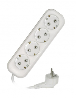 POWERMAN Удлинитель электрический 4*3м с/з ПВС 3*1,0 10А 250В - Интернет-магазин бытовой техники, вентиляции, гигиенического оборудования Энерготехника, Екатеринбург